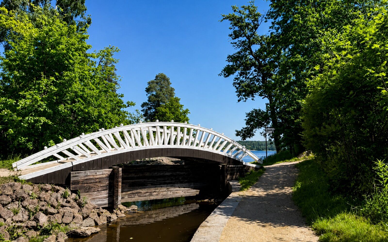 Китайский мостик в парке Монрепо