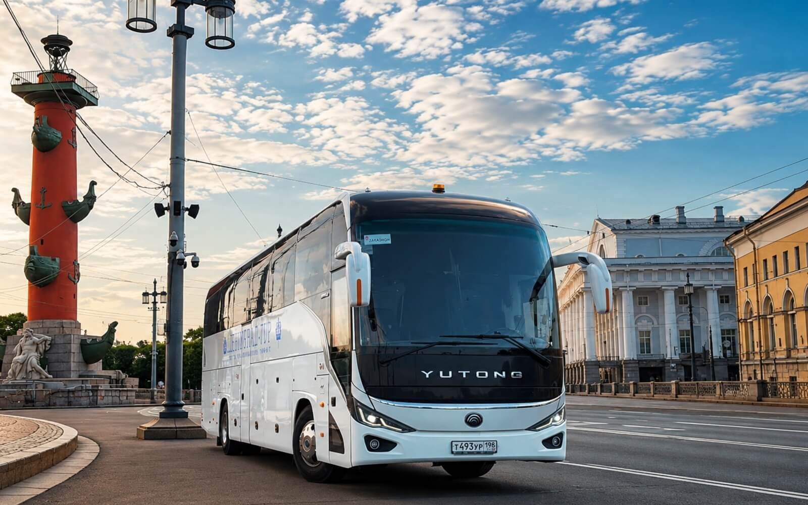 Individual bus rental in St. Petersburg for 50 seats - Mercedes, Setra, Man and others