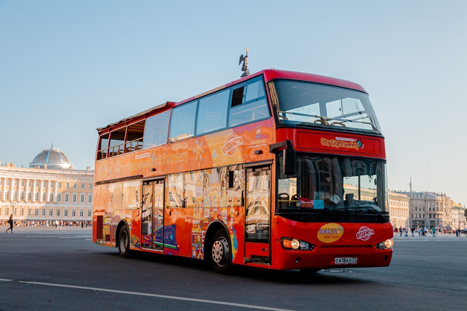 Red double-decker bus 